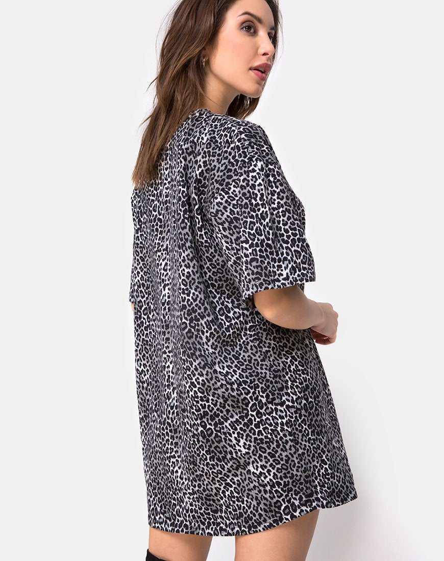 Immagine di Sunny Kiss Tee in grigio leopardo Rar