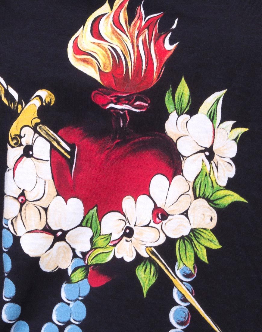 Immagine della t-shirt oversize Sunny Kiss in Sacro Cuore