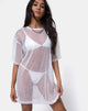 Immagine di Sunny Kiss Tee in paillettes bianche trasparenti