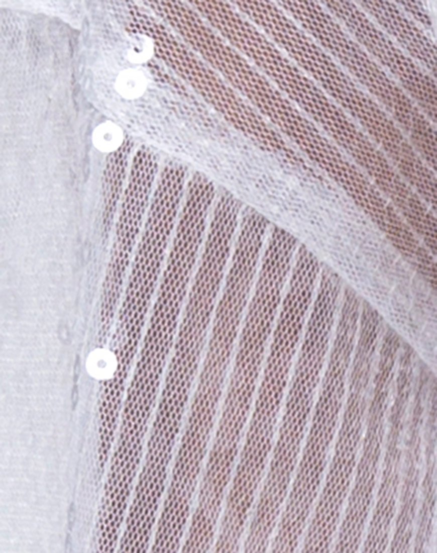 Immagine di Sunny Kiss Tee in paillettes bianche trasparenti