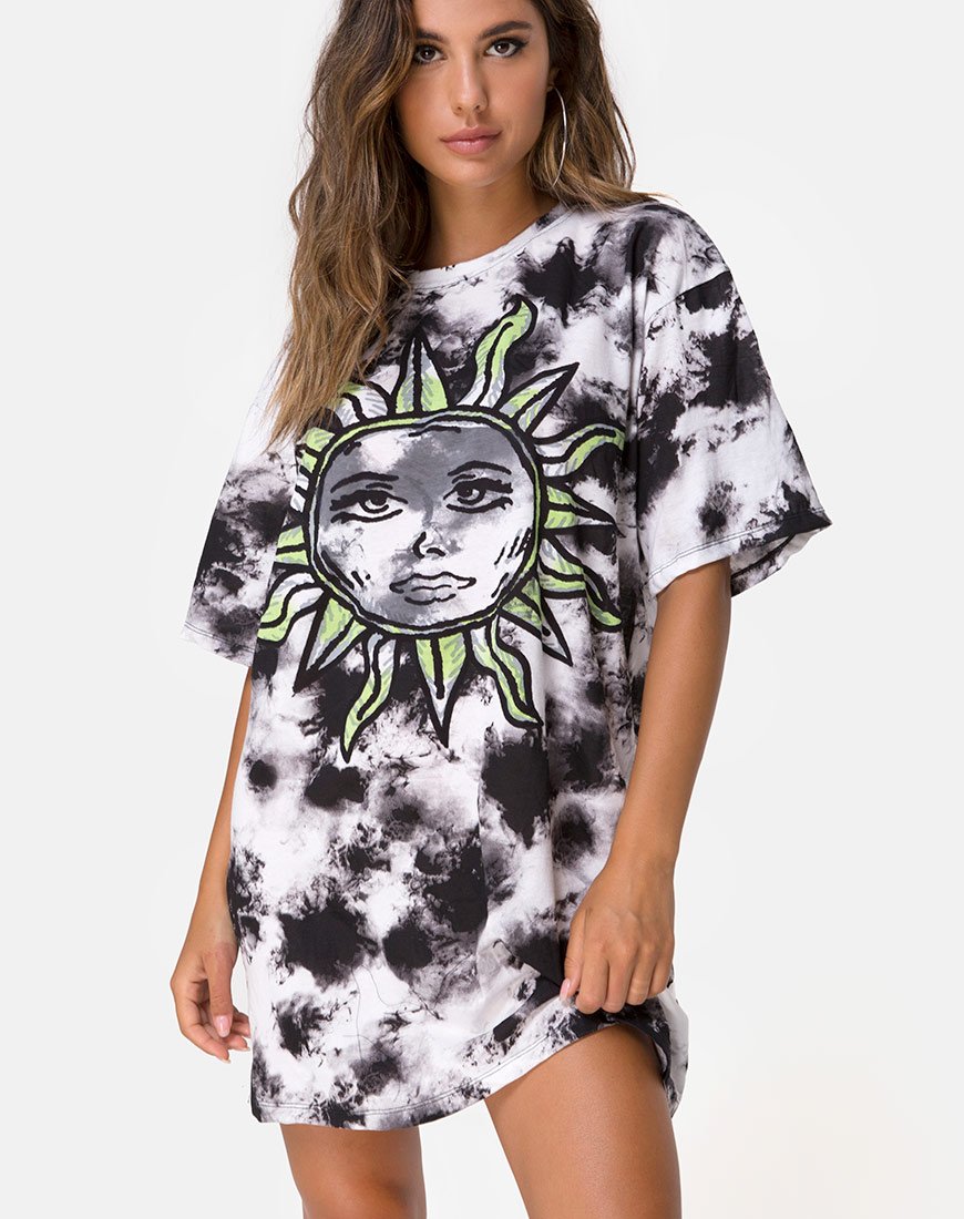 Immagine di Sunny Kiss Tee in Tie Dye Celestial Lime