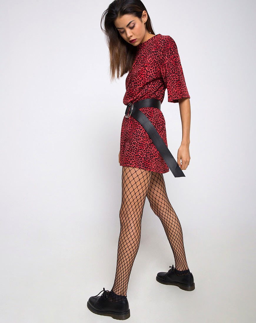 Immagine di Sunny Kiss Tee oversize in Animal Colorato Rosso