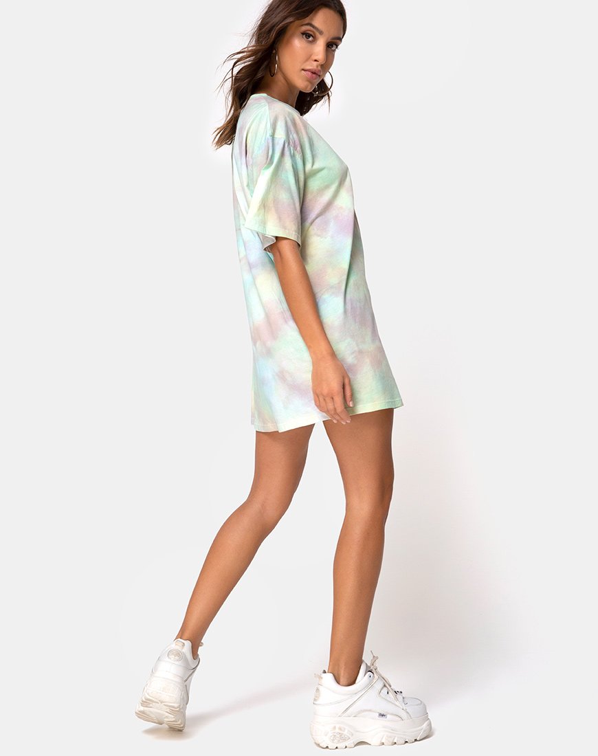 Immagine di Sunny Kiss Tee Dress in pastello Tie Dye