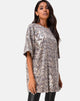 Immagine di Sunny Kiss Tee oversize in paillettes trasparenti Tiger