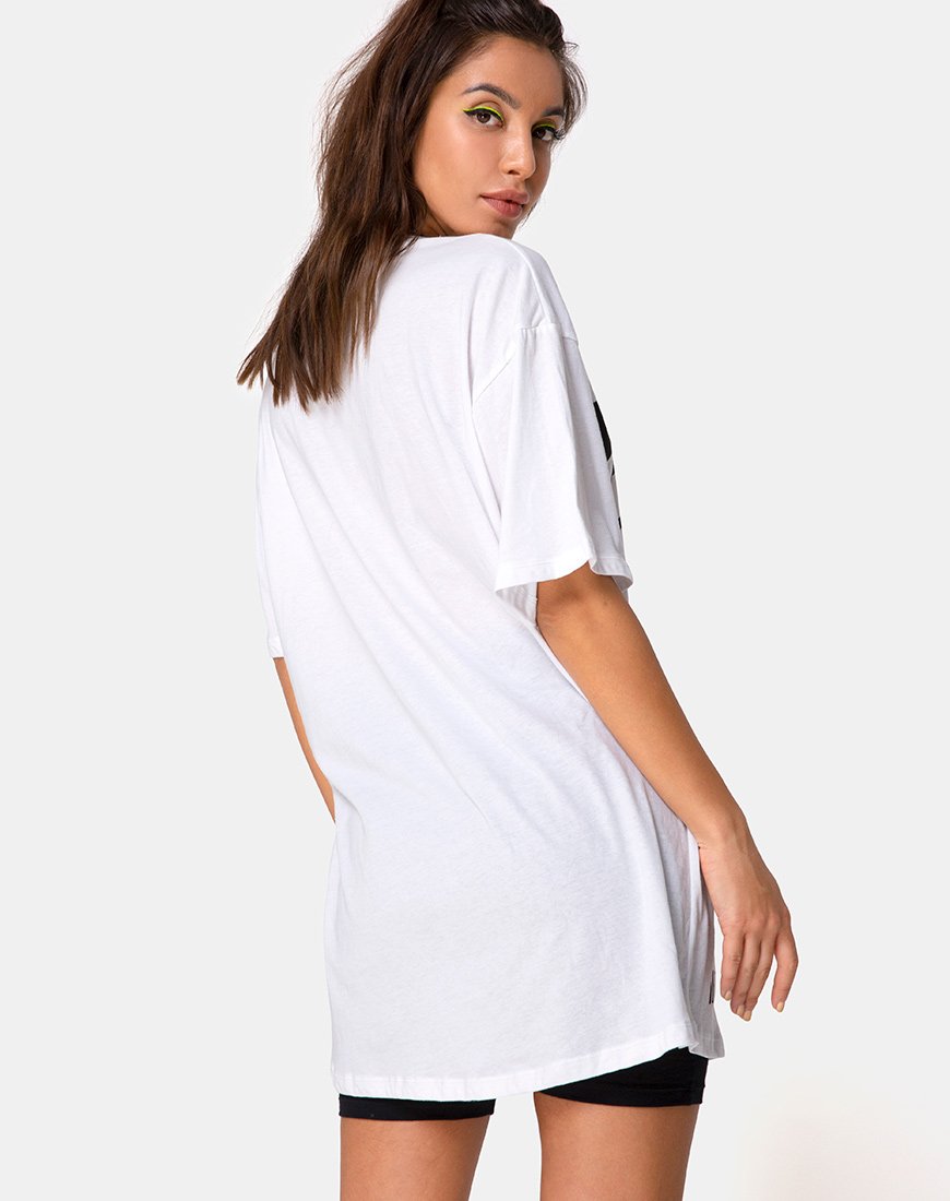 Immagine di Sunny Kiss Tee in bianco con Dream Scape nero