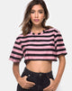 Immagine di Super Cropped Tee in Campbell Stripe