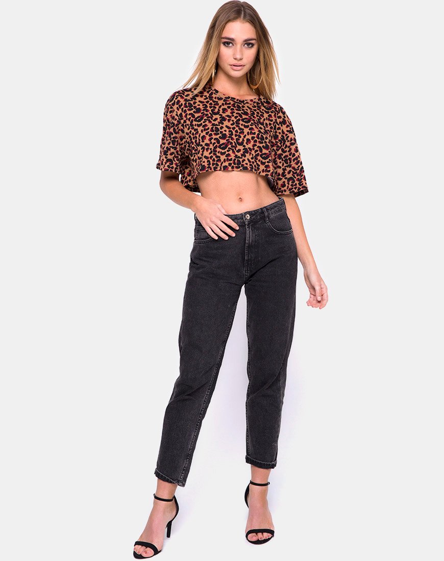 Immagine di Super Cropped Tee in Jungle Leopard