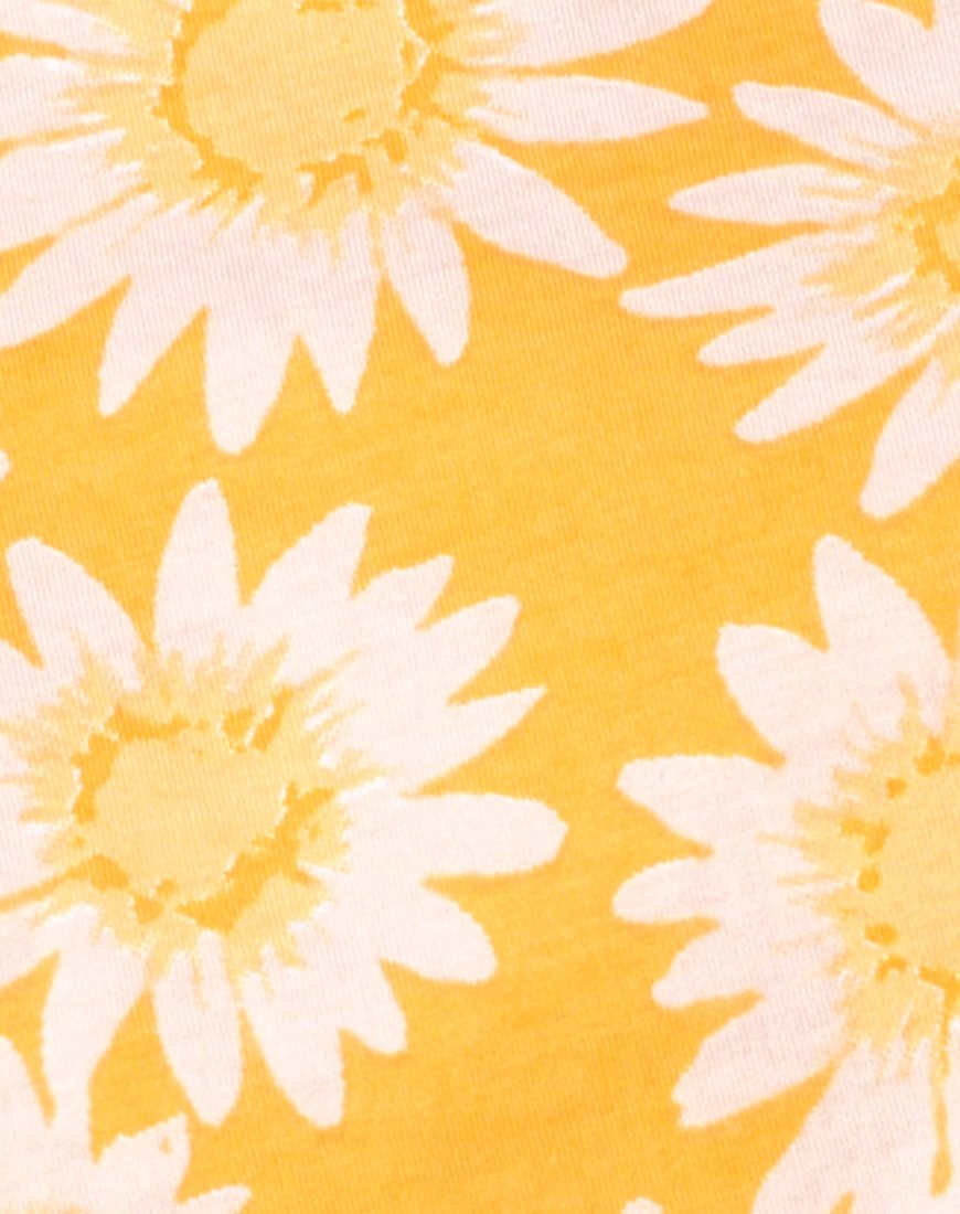 Immagine di Super Crop Tee in giallo floreale sunkissed