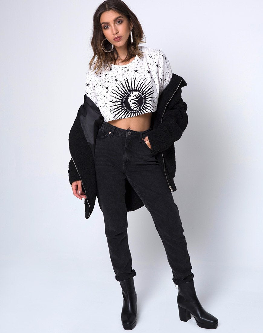 Immagine di Super Cropped Tee in bianco Cosmo