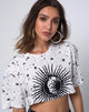 Immagine di Super Cropped Tee in bianco Cosmo