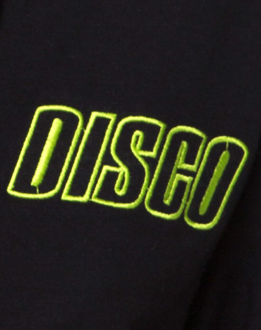 Immagine di Super Cropped Black Tee in Disco Embro