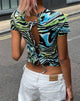 immagine del top Surtie in Warped Zebra Blue