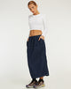 immagine di Swari Midi Skirt in Denim Dark Chambray