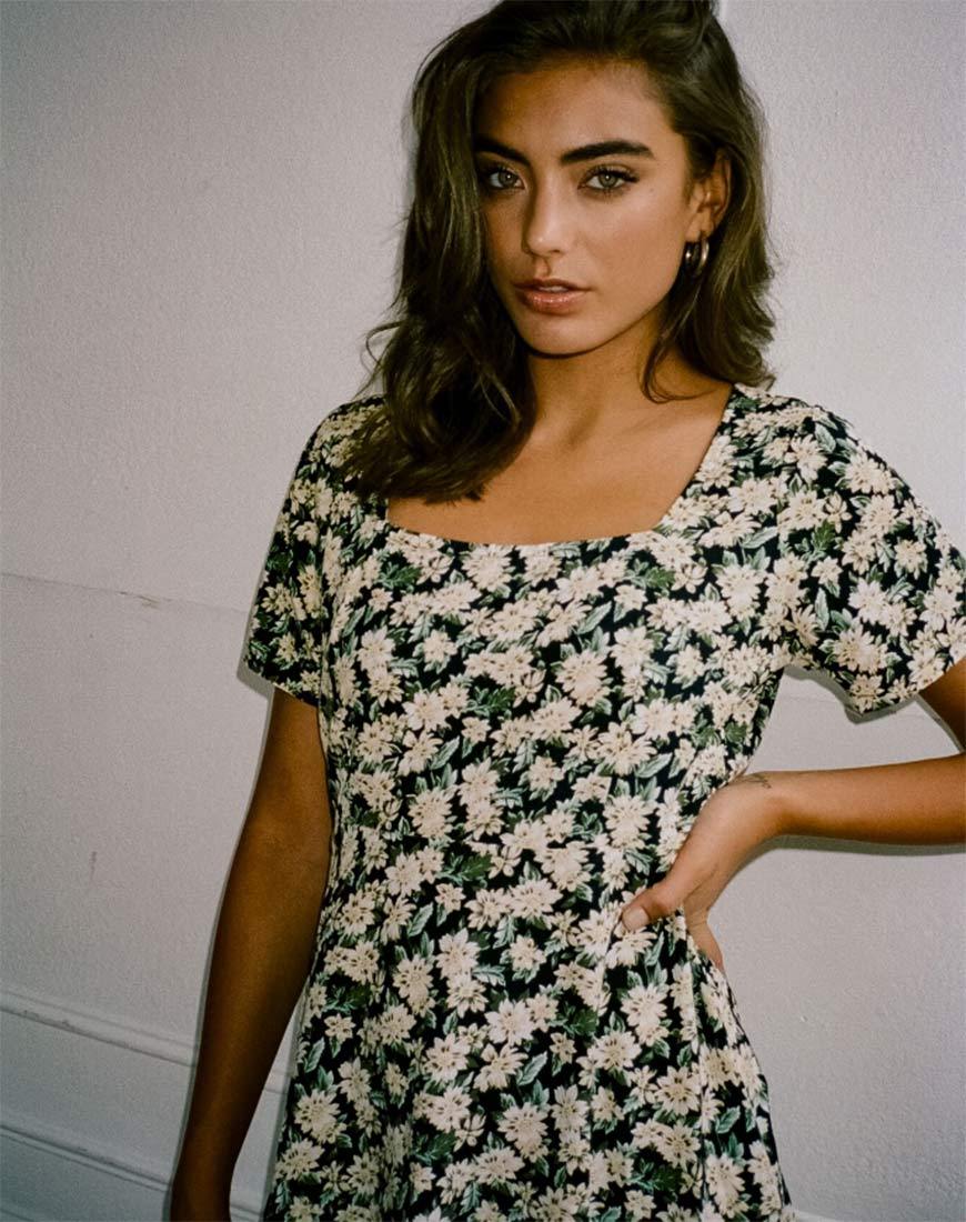 Immagine di Peky Skater Dress in Aster Nero