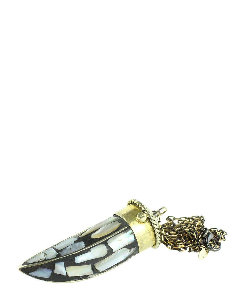 Scopri la collana Dixi Sunrise Pearl Tusk in ottone