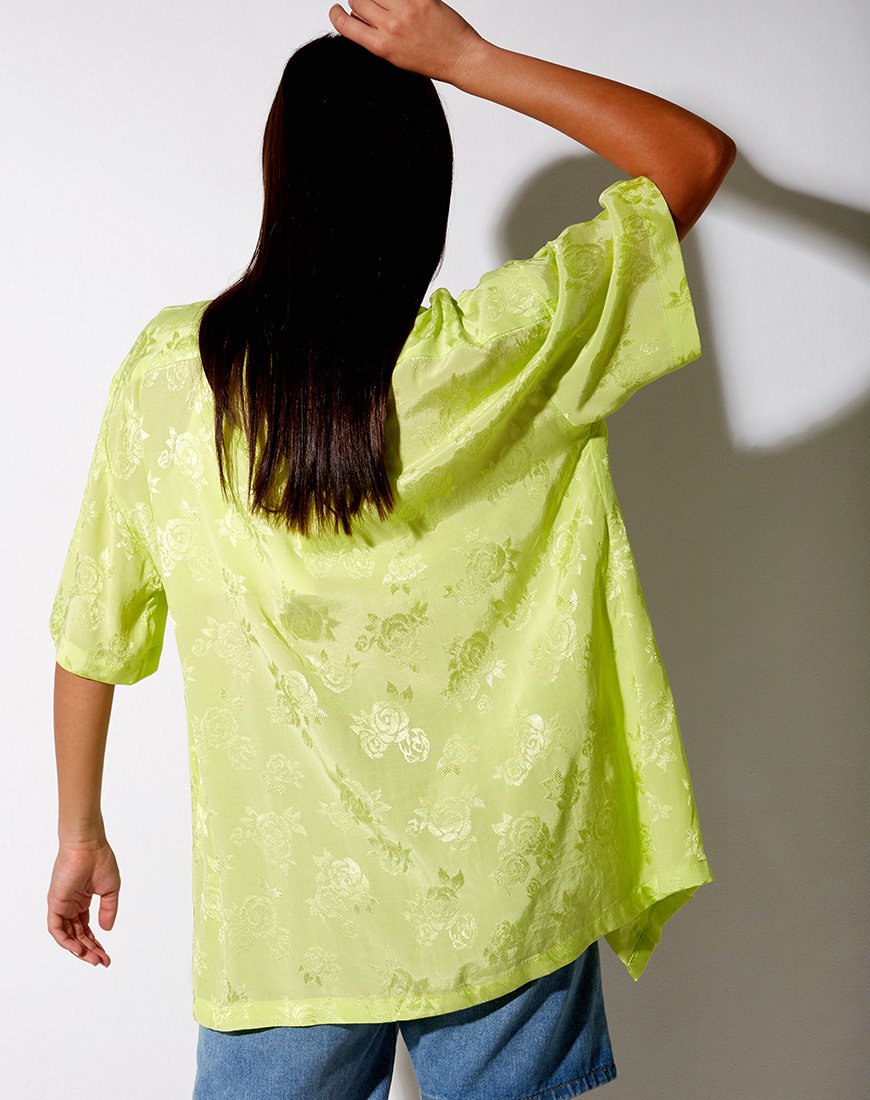 Immagine della camicia Taelsa in raso rosa lime