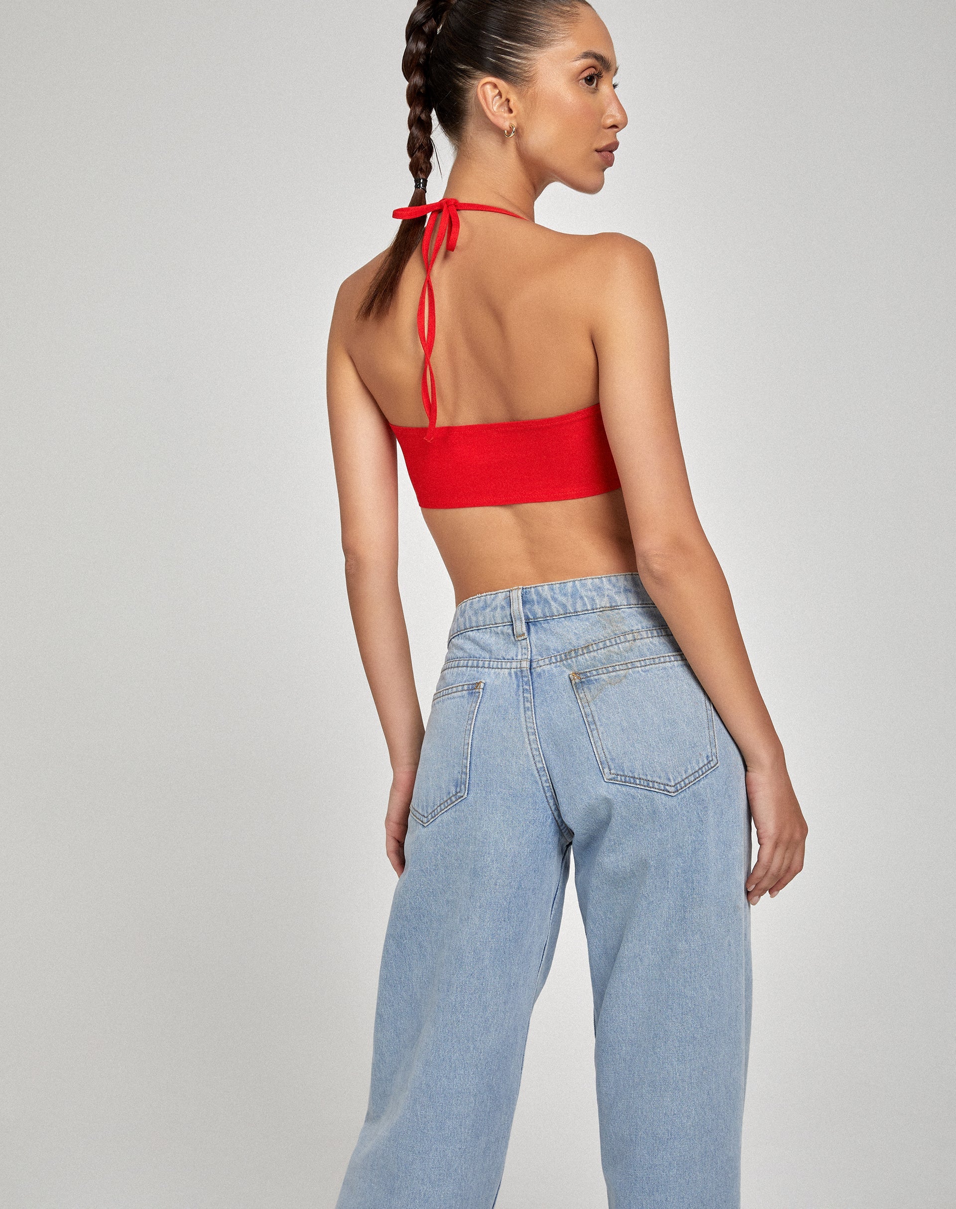 Crop Top Taina in rosso sartoriale