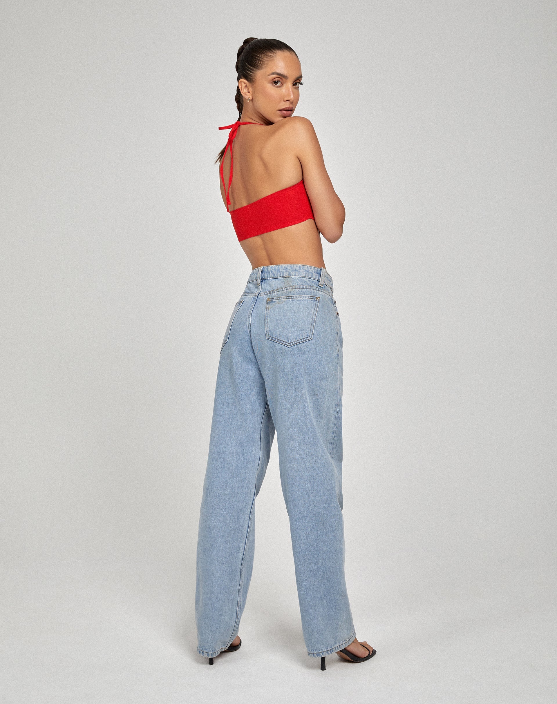 Crop Top Taina in rosso sartoriale