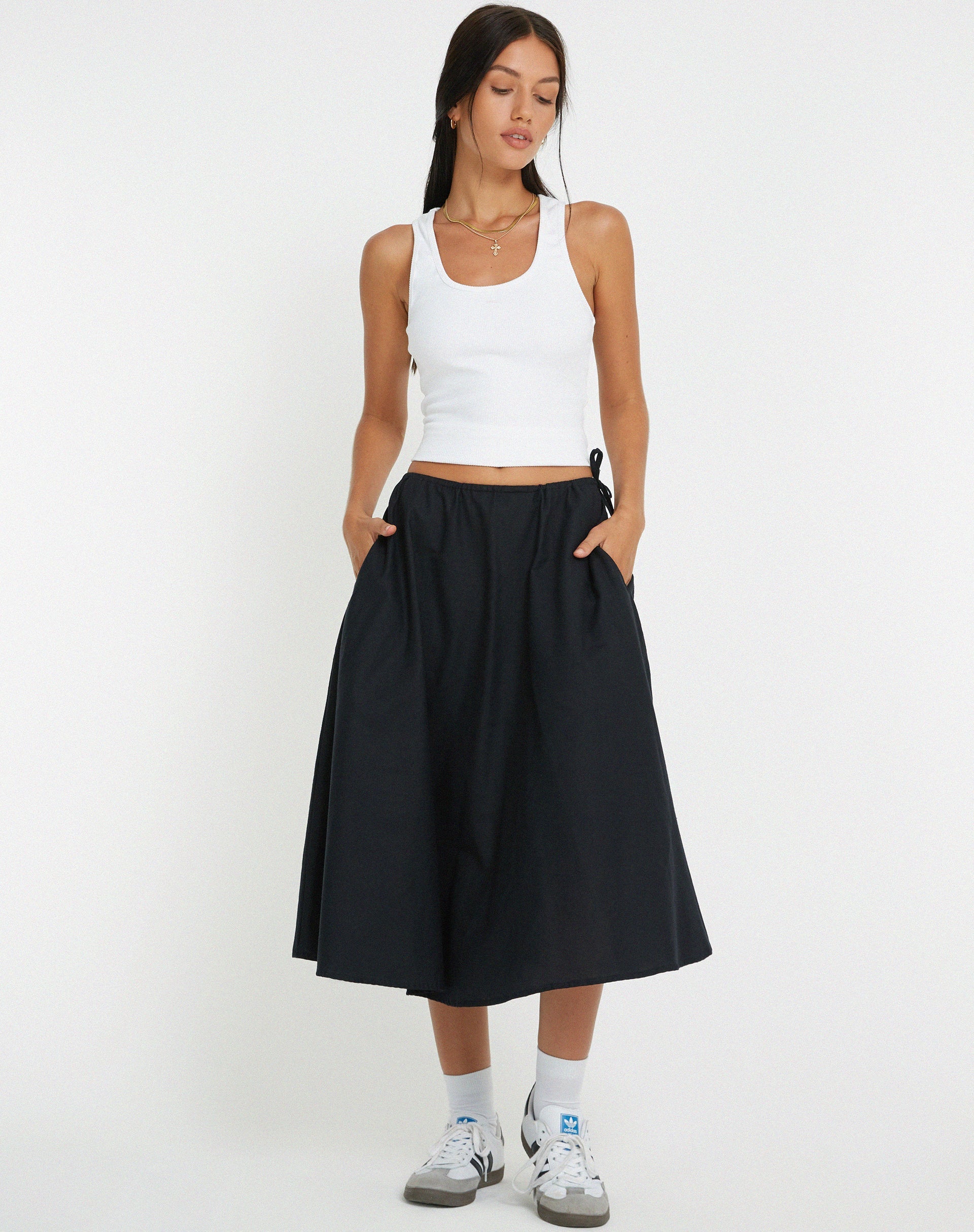 immagine di Takara Midi Skirt in nero