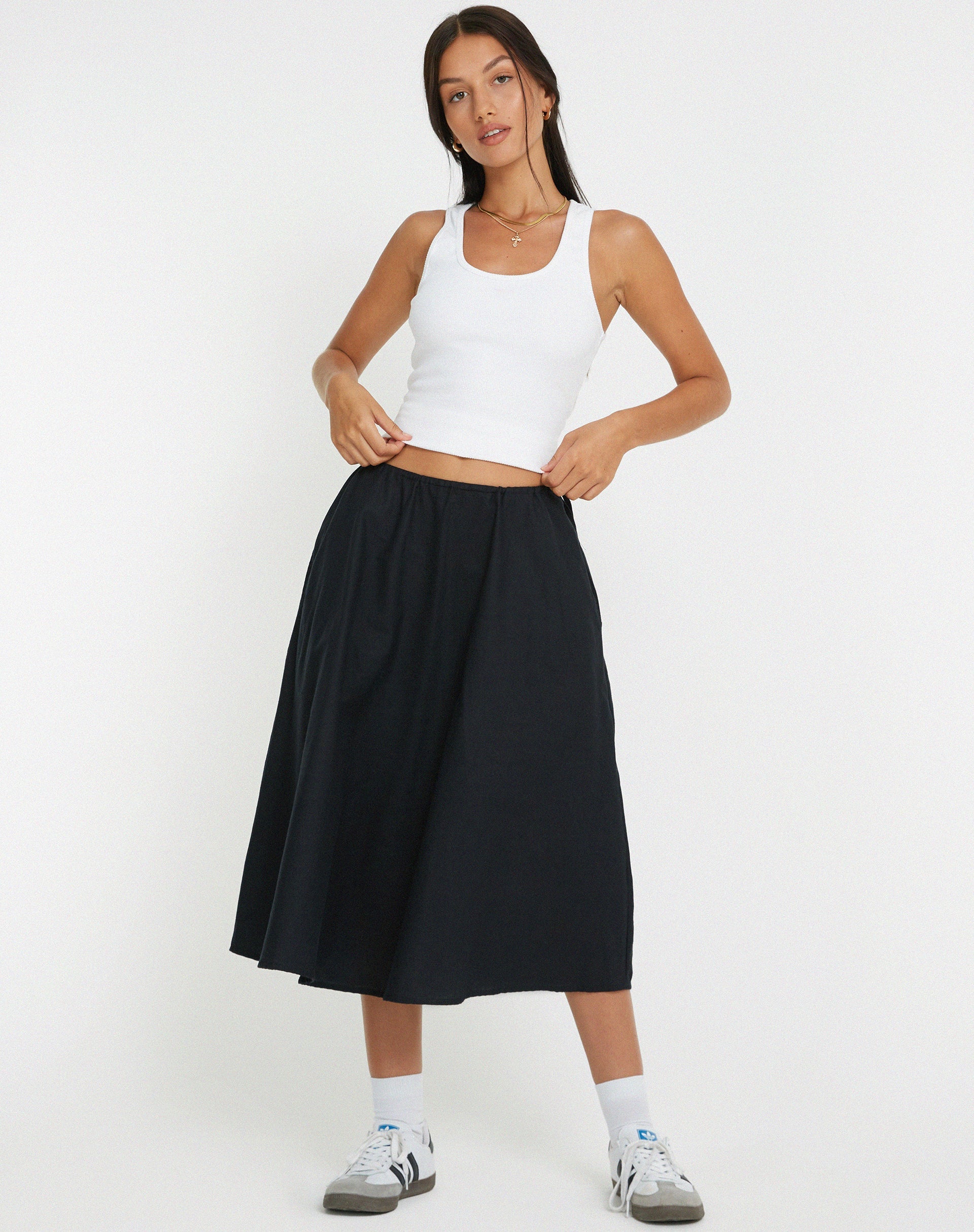immagine di Takara Midi Skirt in nero