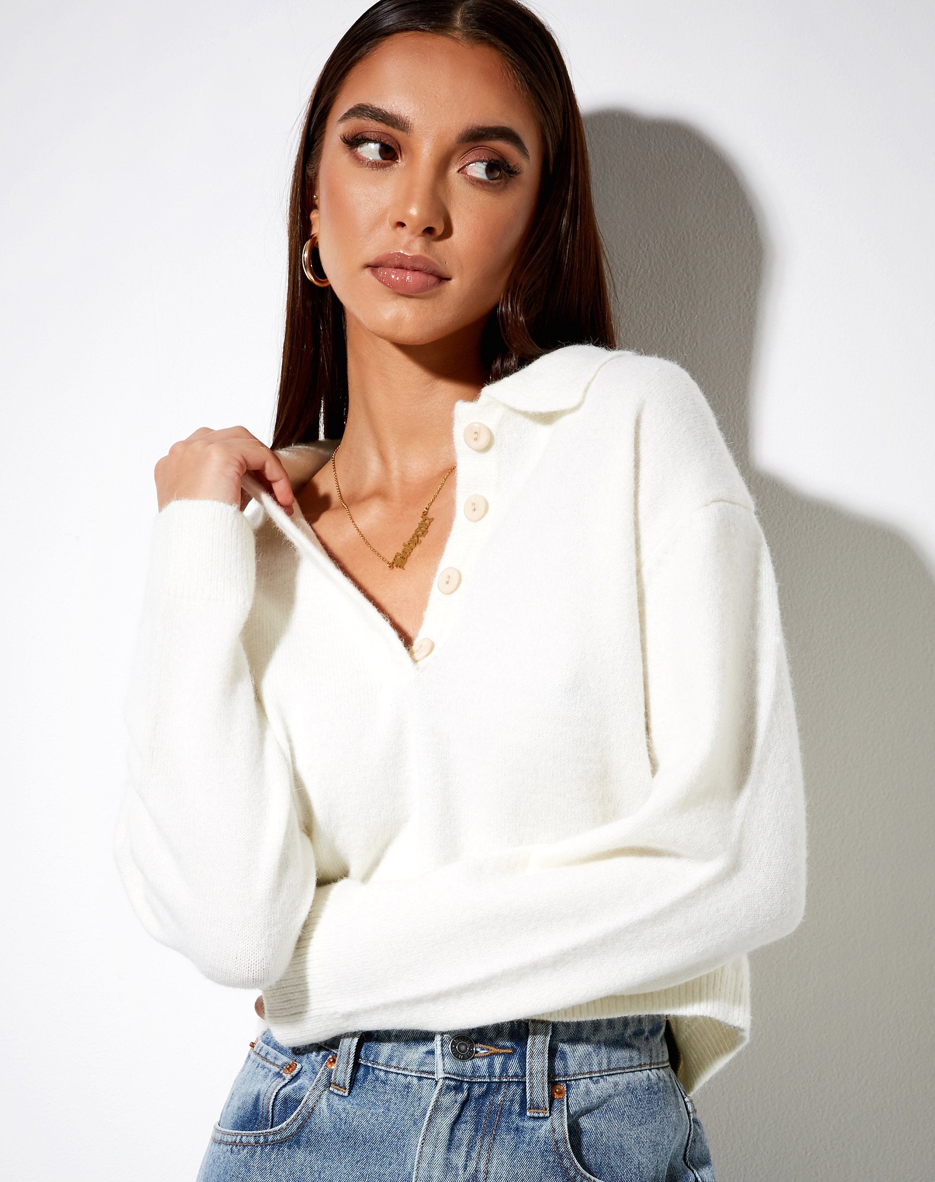 Immagine del maglione Tallis in maglia avorio