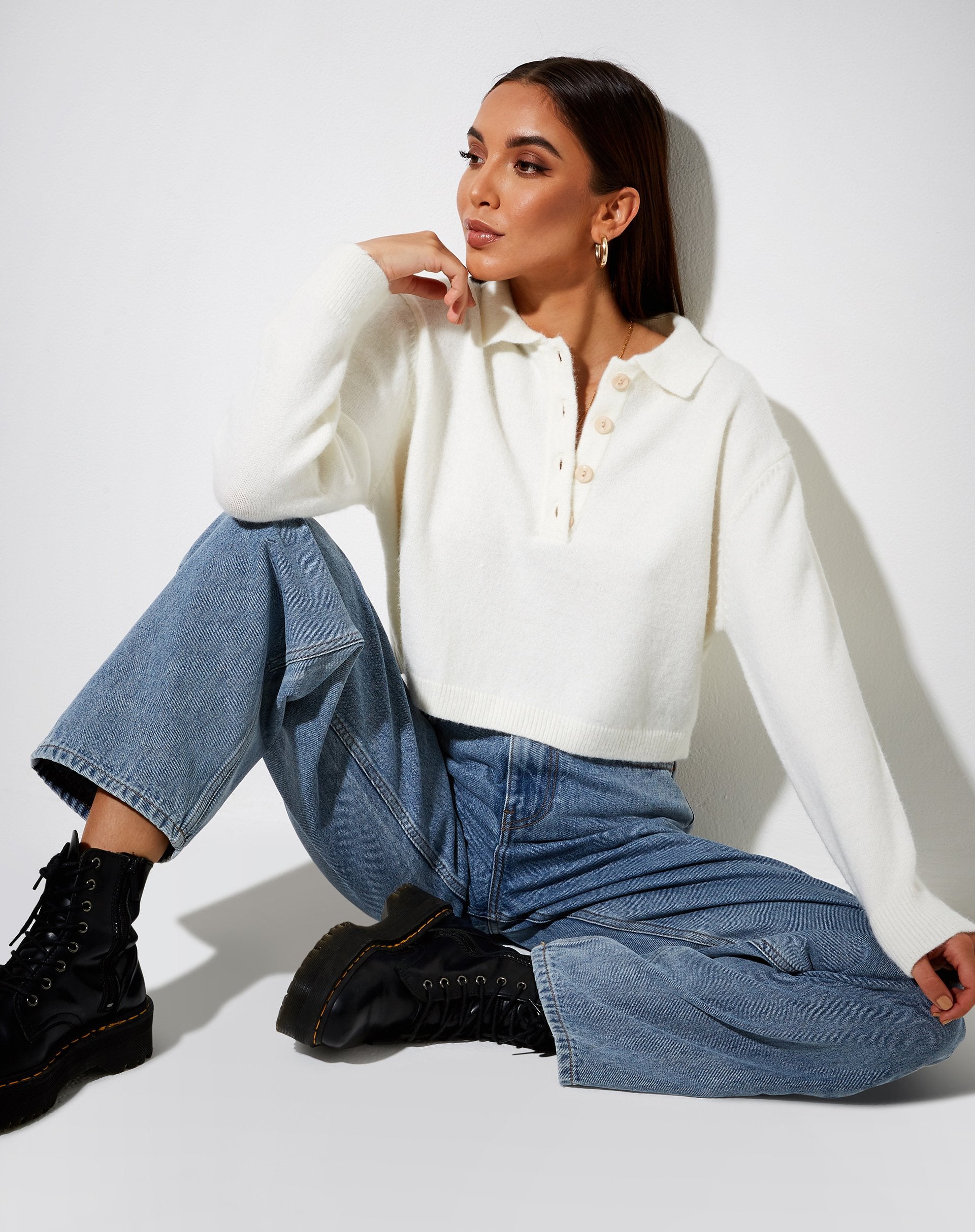 Immagine del maglione Tallis in maglia avorio