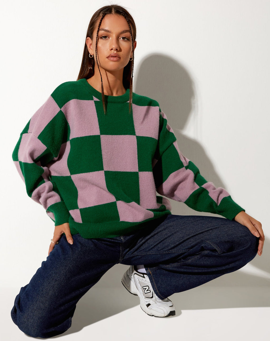 Felpa Tamari in rosa e verde