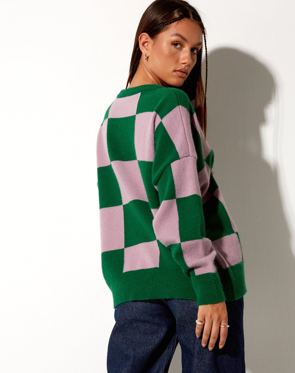 Felpa Tamari in rosa e verde