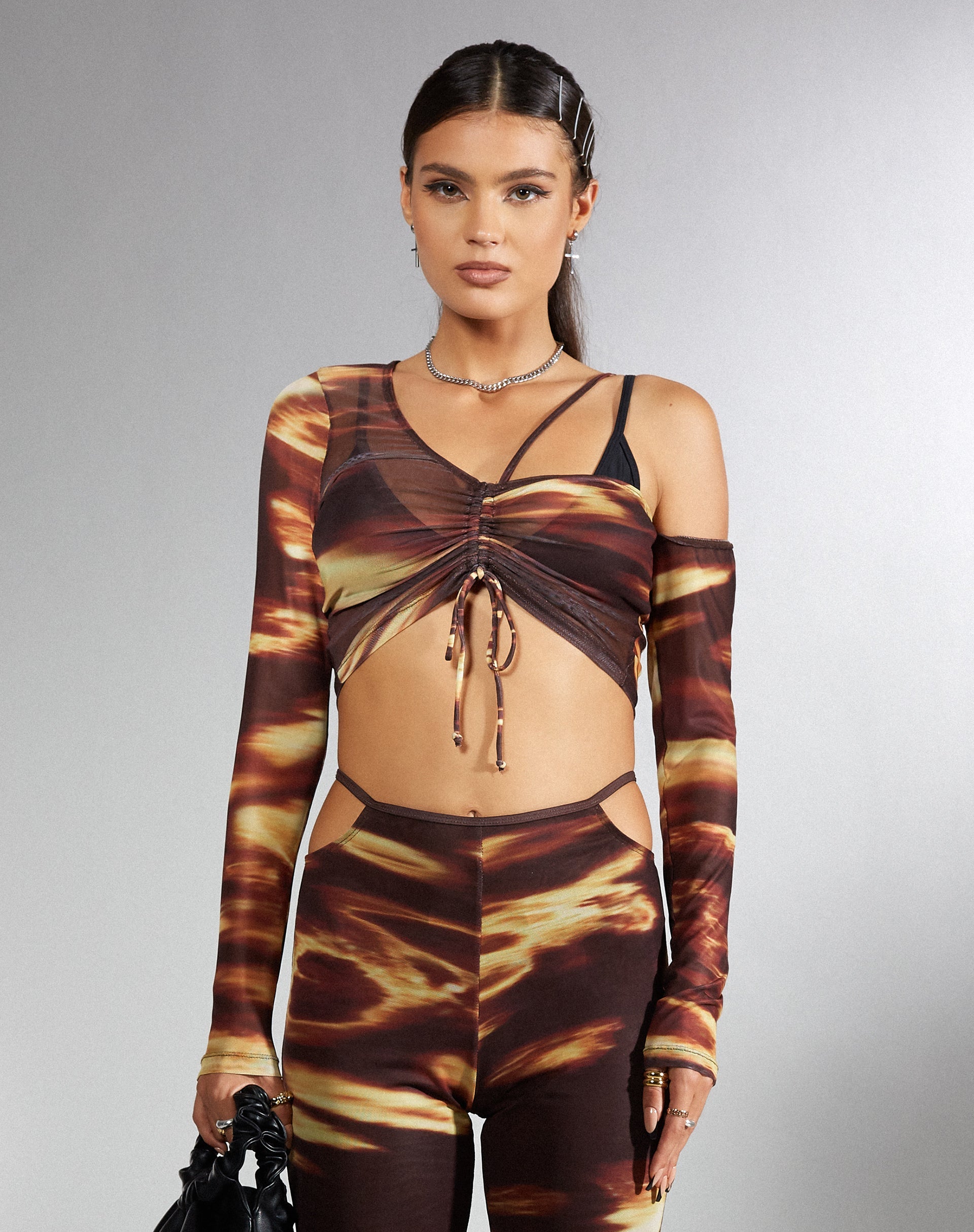 Immagine di MOTEL X IRIS Tapi Crop Top in Bleach Drip