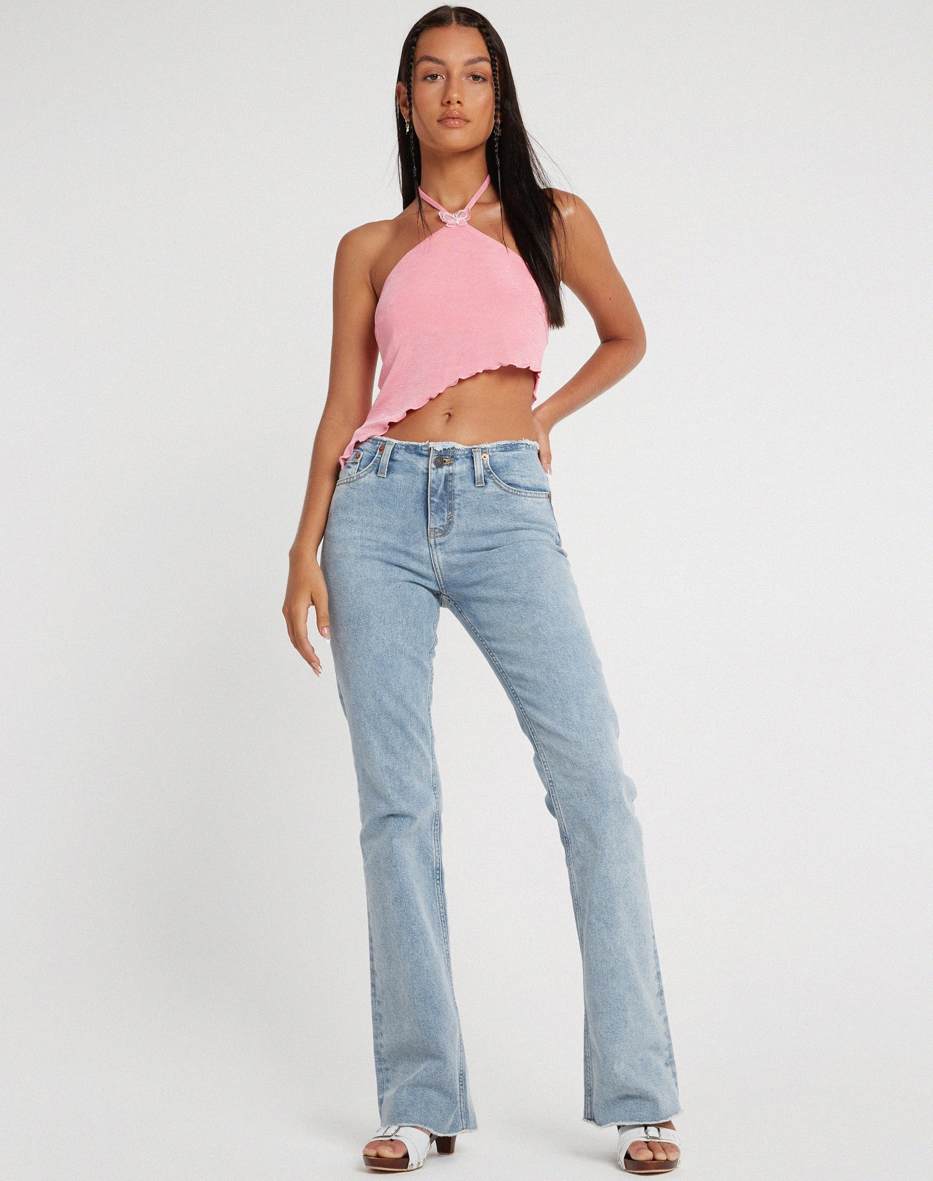 immagine di Tarkip Crop Top in crepe rosa