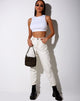 Immagine di Tasve Crop Top a coste bianco