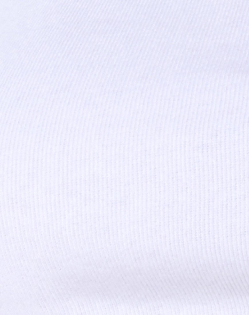 Immagine di Tasve Crop Top a coste bianco