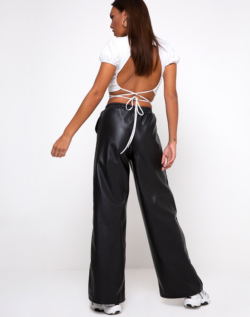 Immagine di Tasya Crop Top a coste bianco