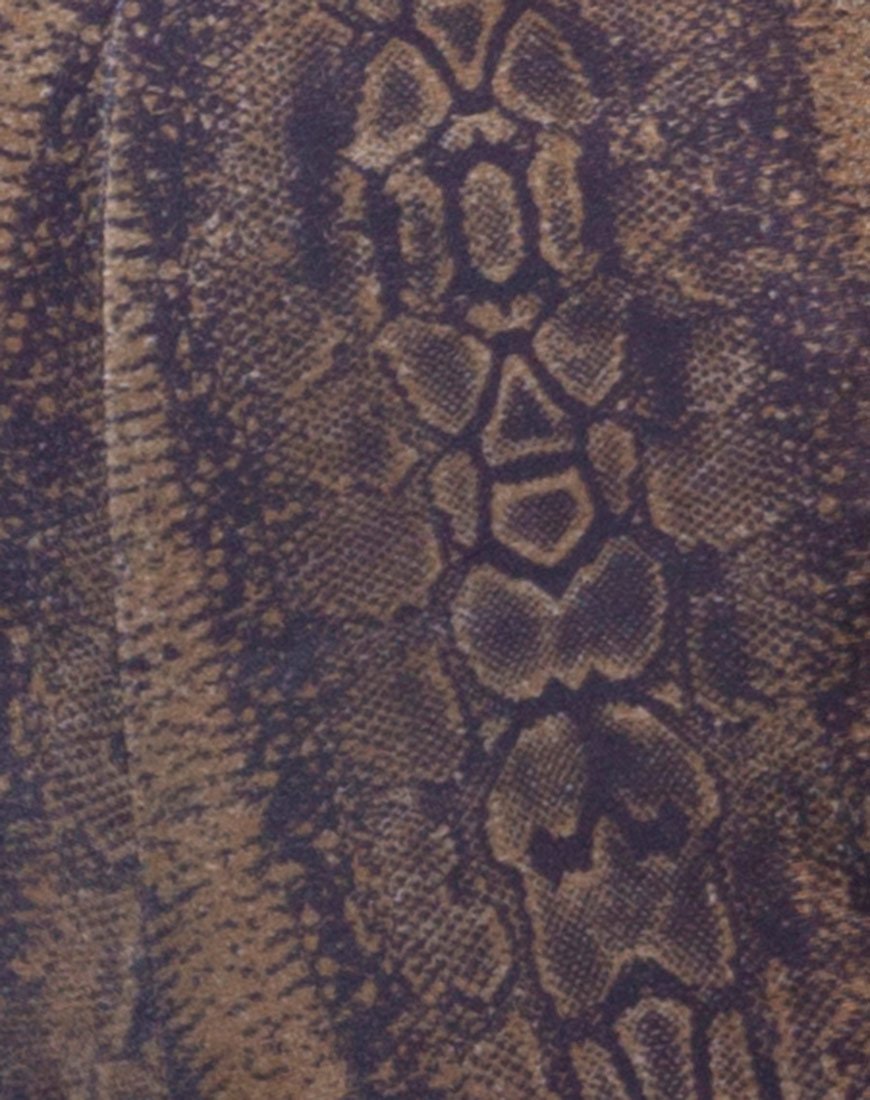 Immagine di Tatiana Top in Velluto Marrone Serpente