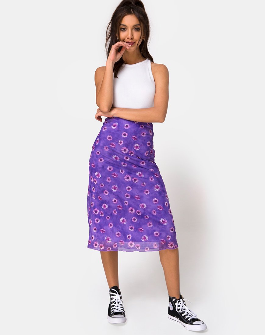 Immagine di Taura Midi Skirt in Daisy Daze Purple