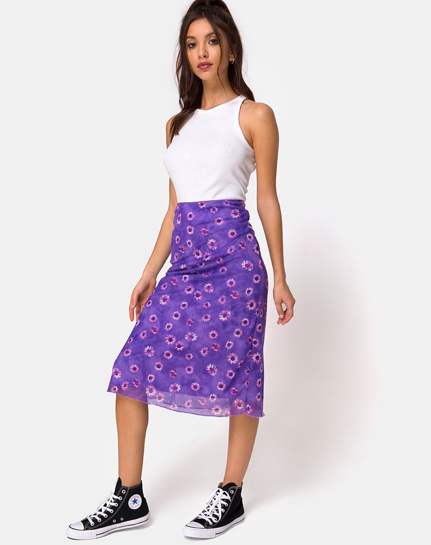 Immagine di Taura Midi Skirt in Daisy Daze Purple
