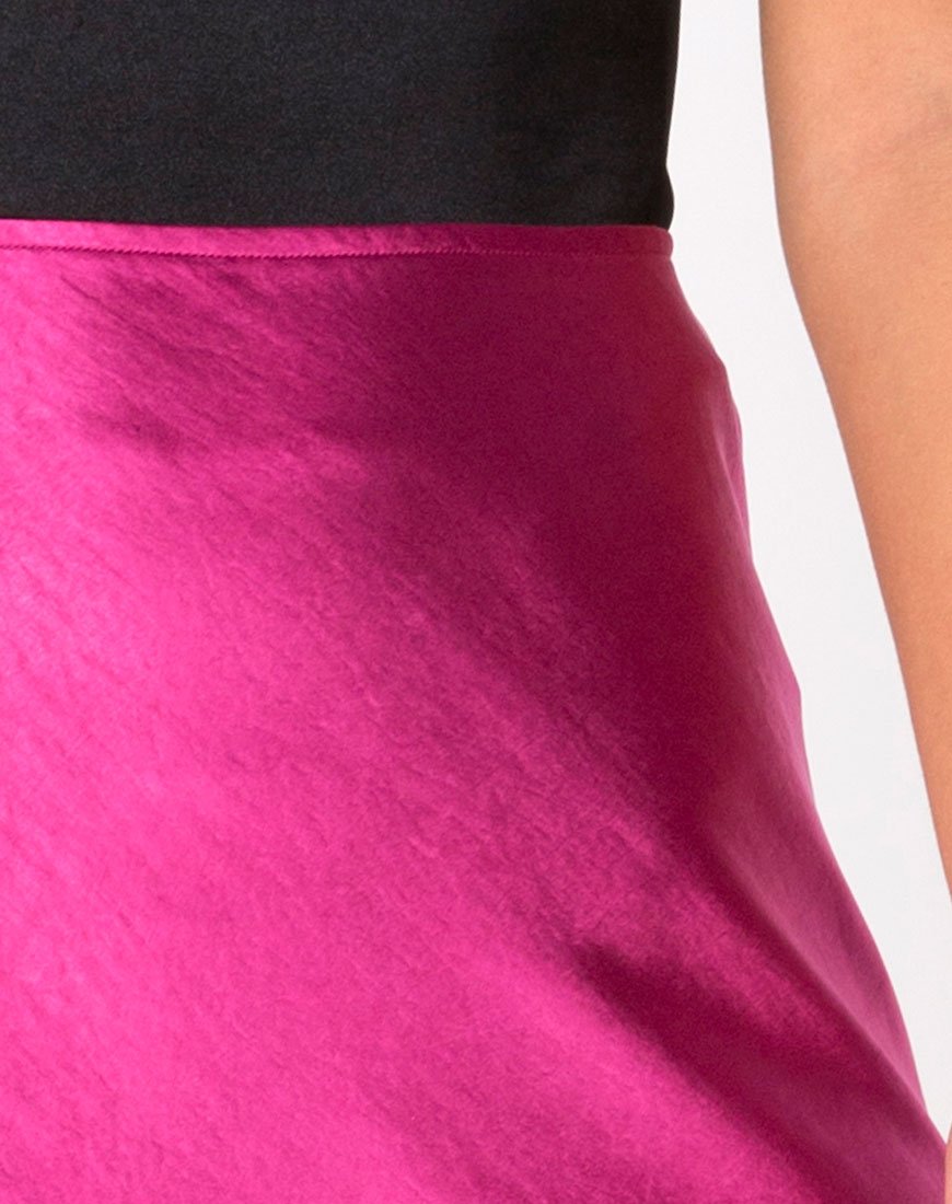 Immagine della gonna Tauri in satin magenta
