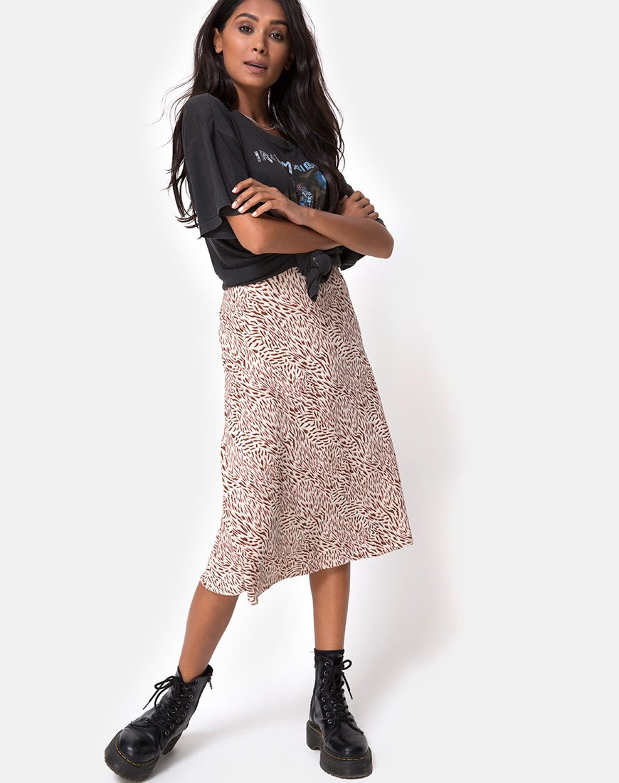 Immagine di Tauri Midi Skirt in Safari Taupe