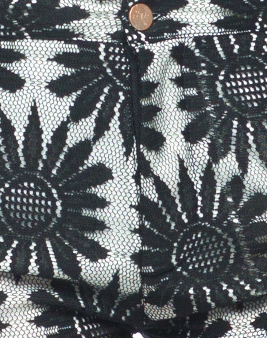Immagine di Motel Taylor Short in pizzo girasole bianco e nero