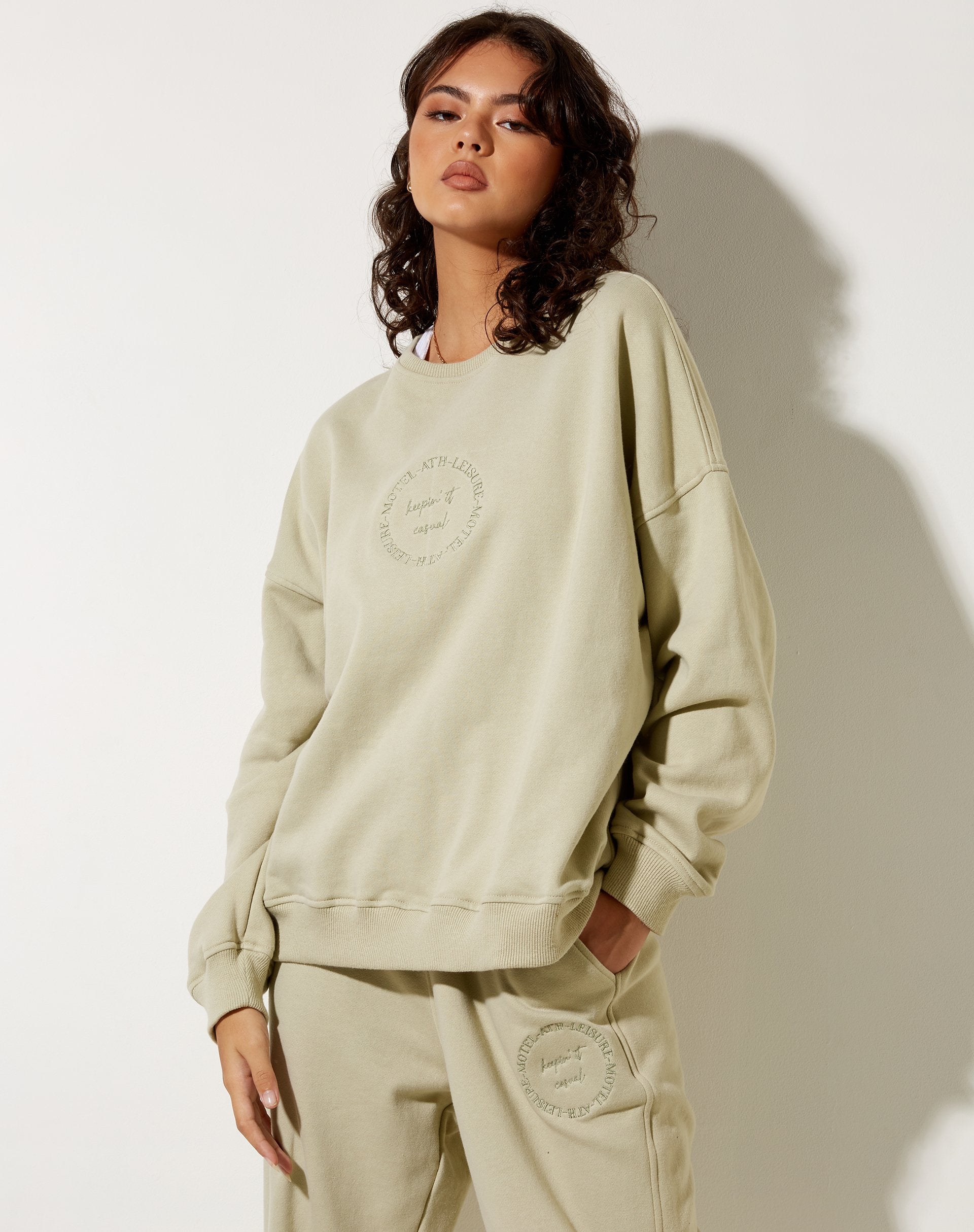 Immagine di Ted Felpa in verde pastello Keepin It Casual