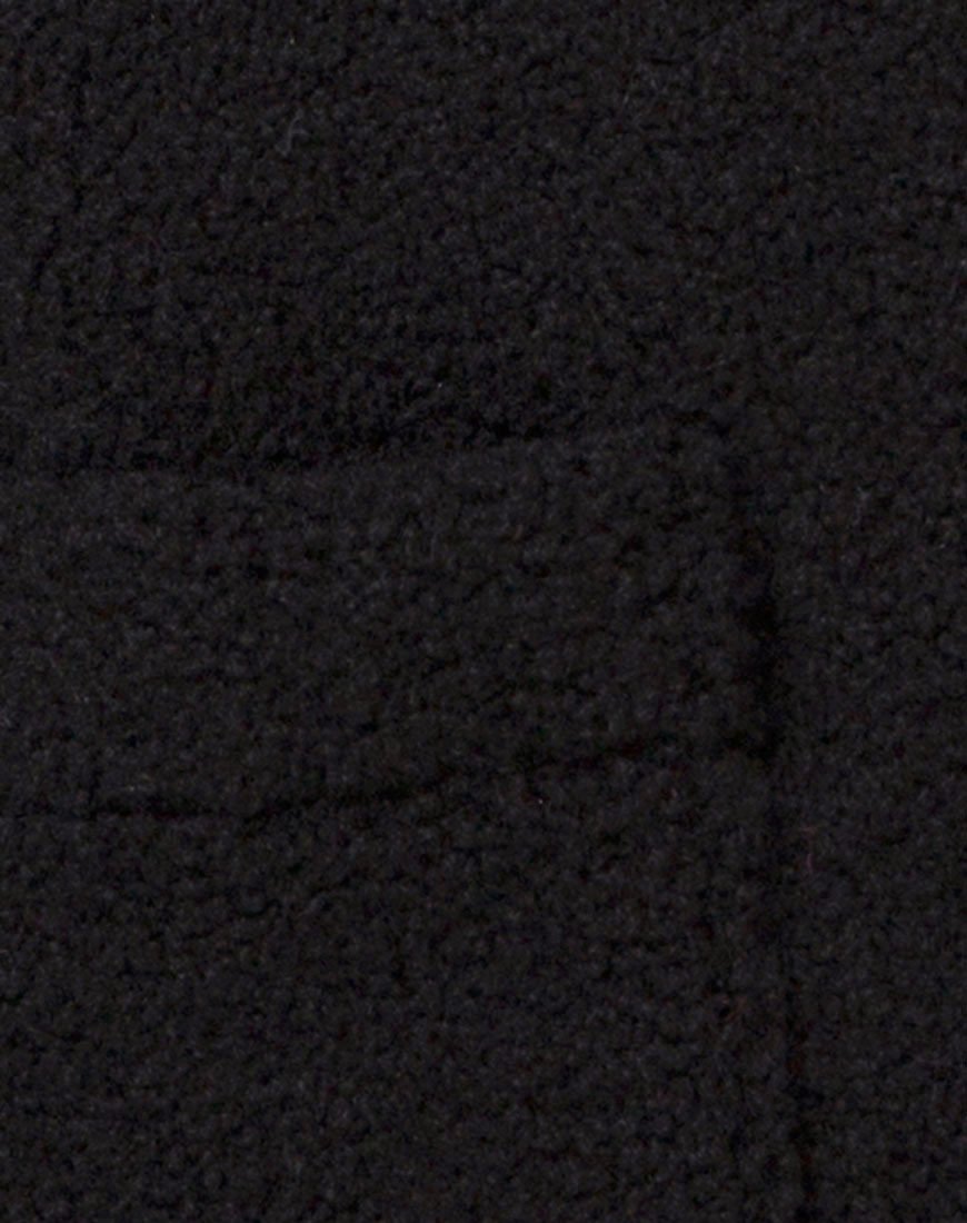 Immagine del cappotto di lana Teddy Bear in nero