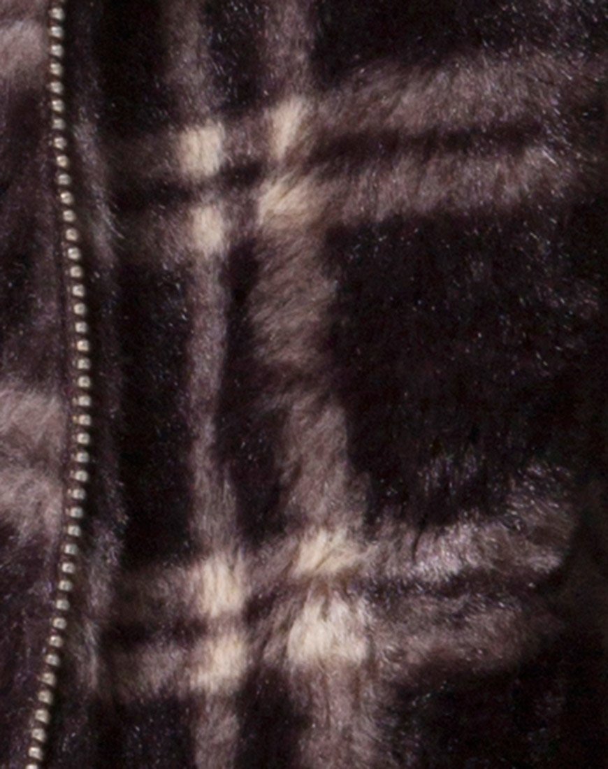 Immagine del cappotto Teddy in marrone Match Check