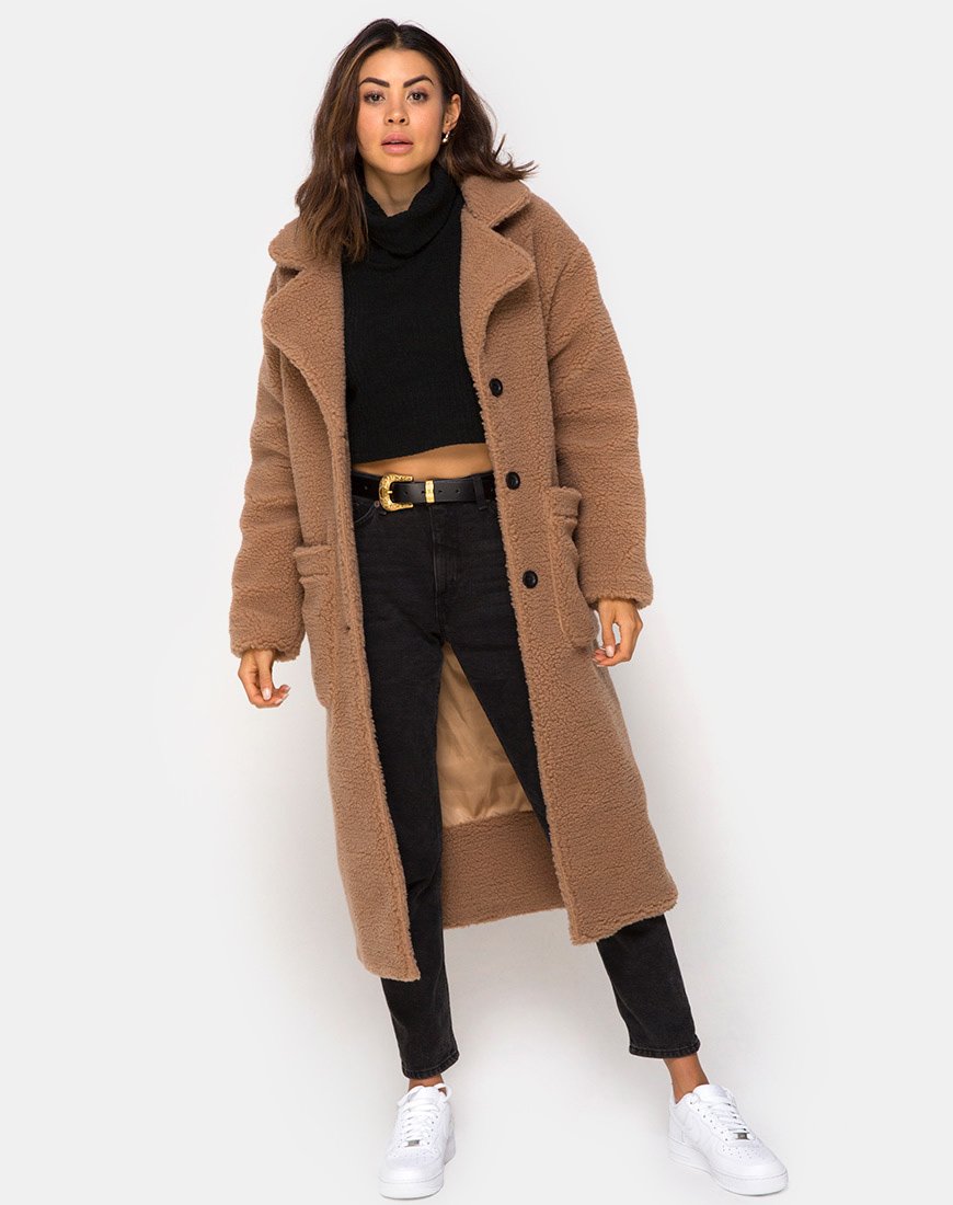 Cappotto spolverino Teddy in Faun