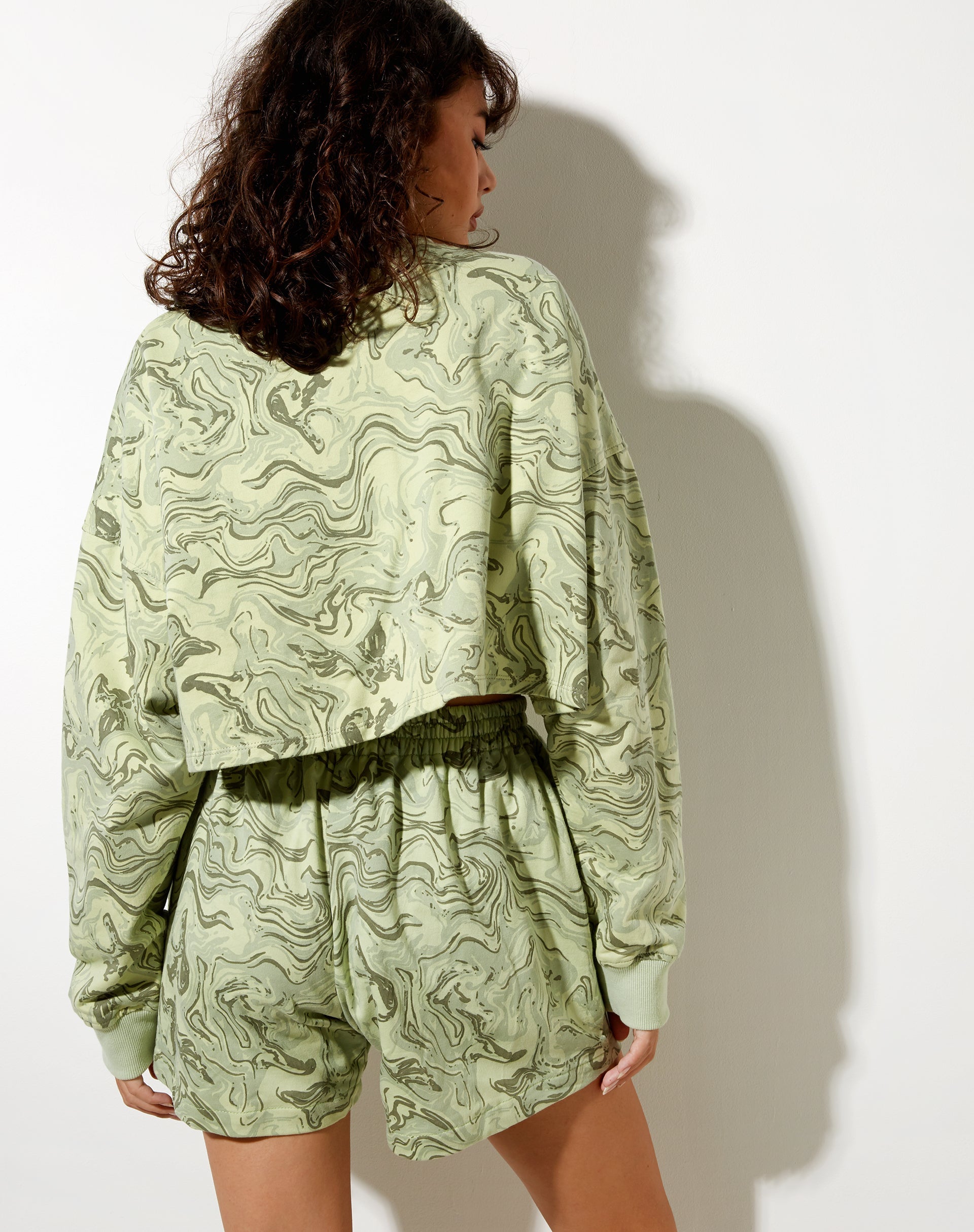 Immagine di Fawly Crop Top in verde marmo