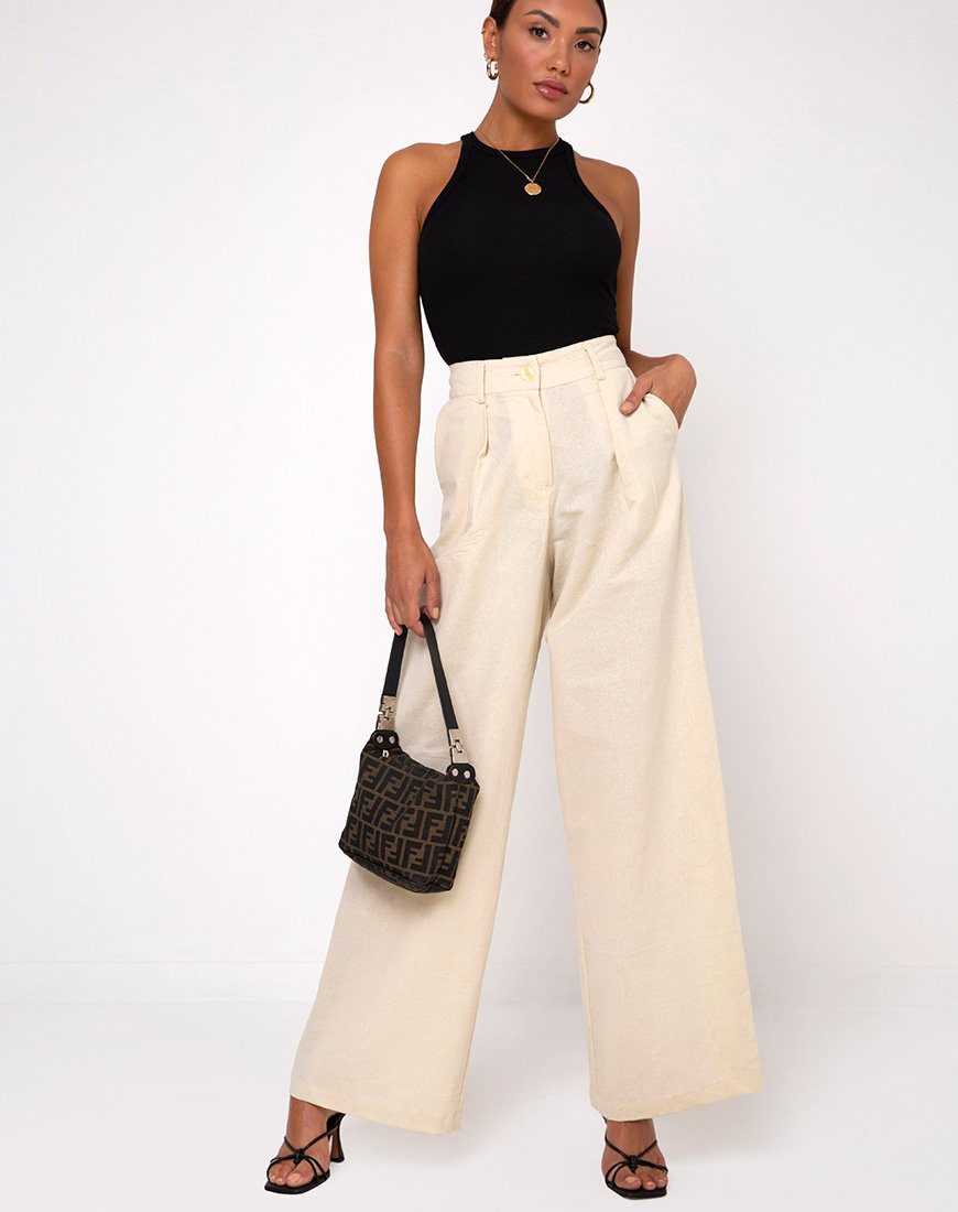 Immagine dei pantaloni Yeva Flare in ecrù