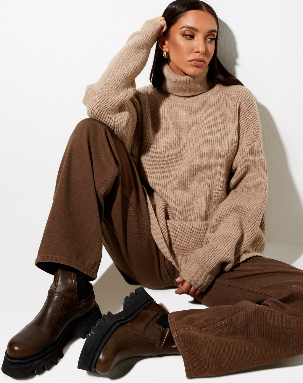 Maglione Thach in grigio beige