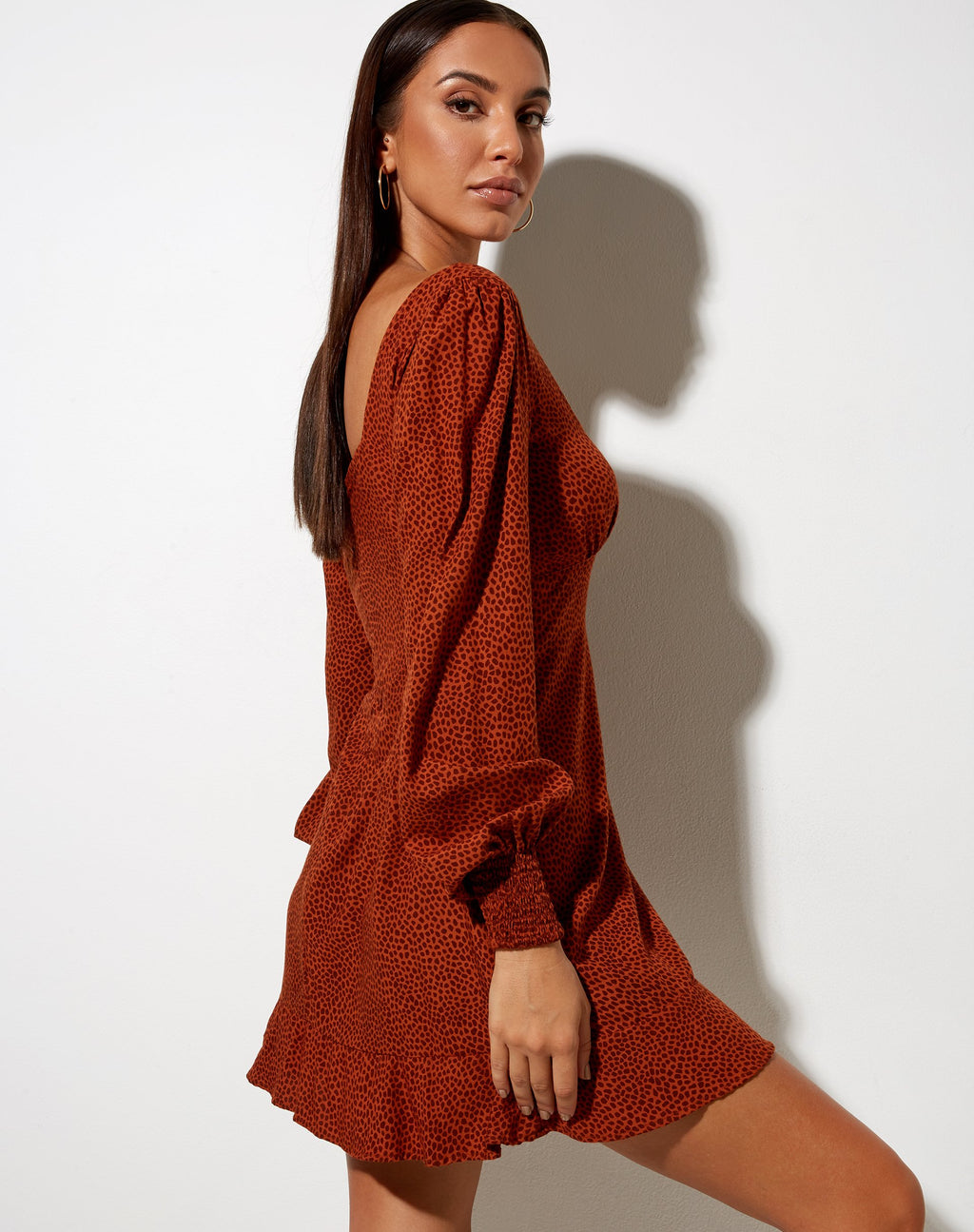 Mini abito Tielo in Mini Croc Brown