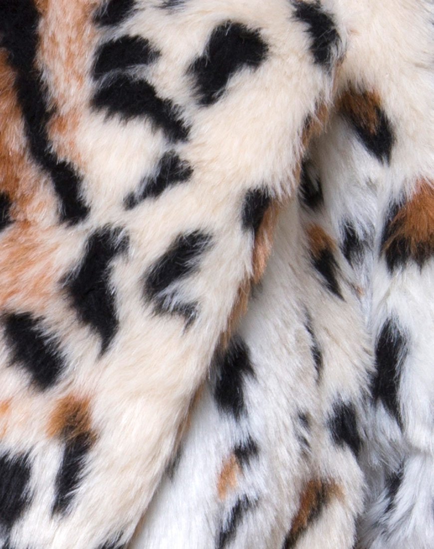 Immagine del cappotto Tina in pelliccia ecologica leopardata