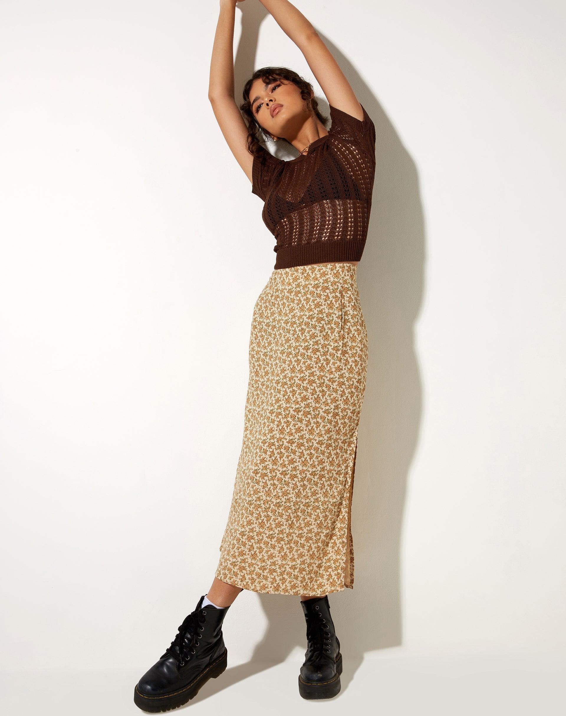 Immagine di Tindra Midi Skirt in Washed Ditsy