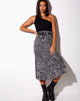 Immagine di Tindra Midi Skirt in Abstract Croc Nero